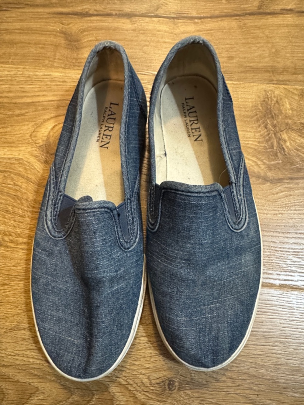 Lauren Ralph Lauren Denim Slip-On Sneakers - Dark Blue